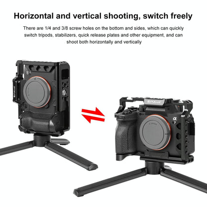 Sony A7 Camera Cage Stabilizer Rig - Metal Black