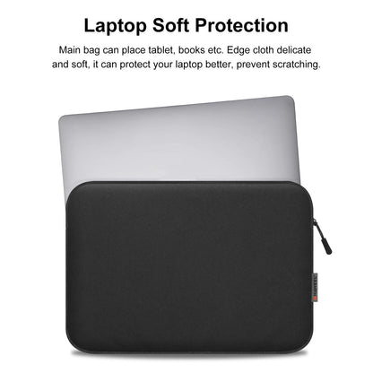 14-15 Inch Laptop Sleeve Briefcase Bag with Zipper - Black