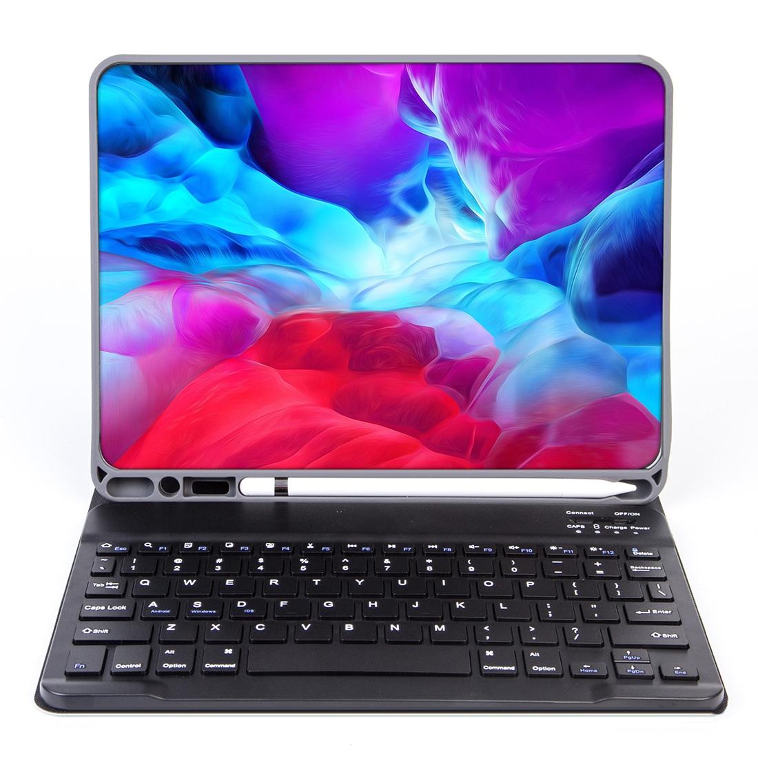 Detachable Bluetooth Keyboard Tablet Case For Ipad Pro 11 With Pen Slot - Plain Texture - Black
