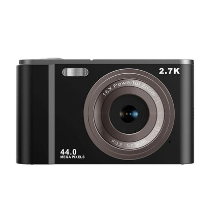 2.7k Full Hd 44mp 16x Zoom 2.88 Digital Camera for Kids - Black