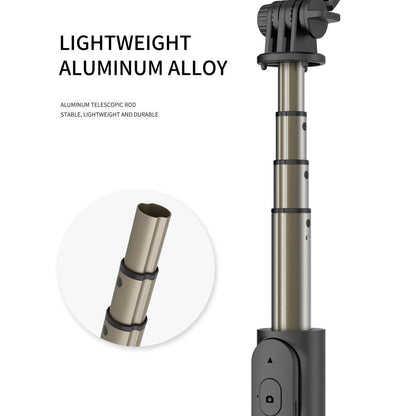 Bluetooth Remote Selfie Stick with Tripod and Phone Holder - Black