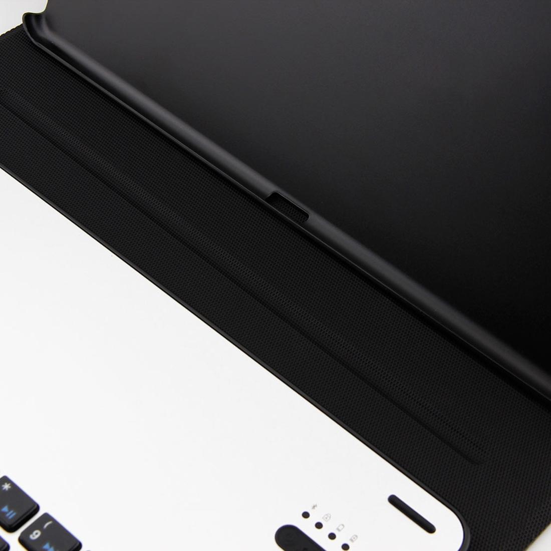 Aluminum Keyboard & Leather Tablet Case For Ipad Pro 10.5 / Air 2019 - Bluetooth Detachable Water Repellent - Black