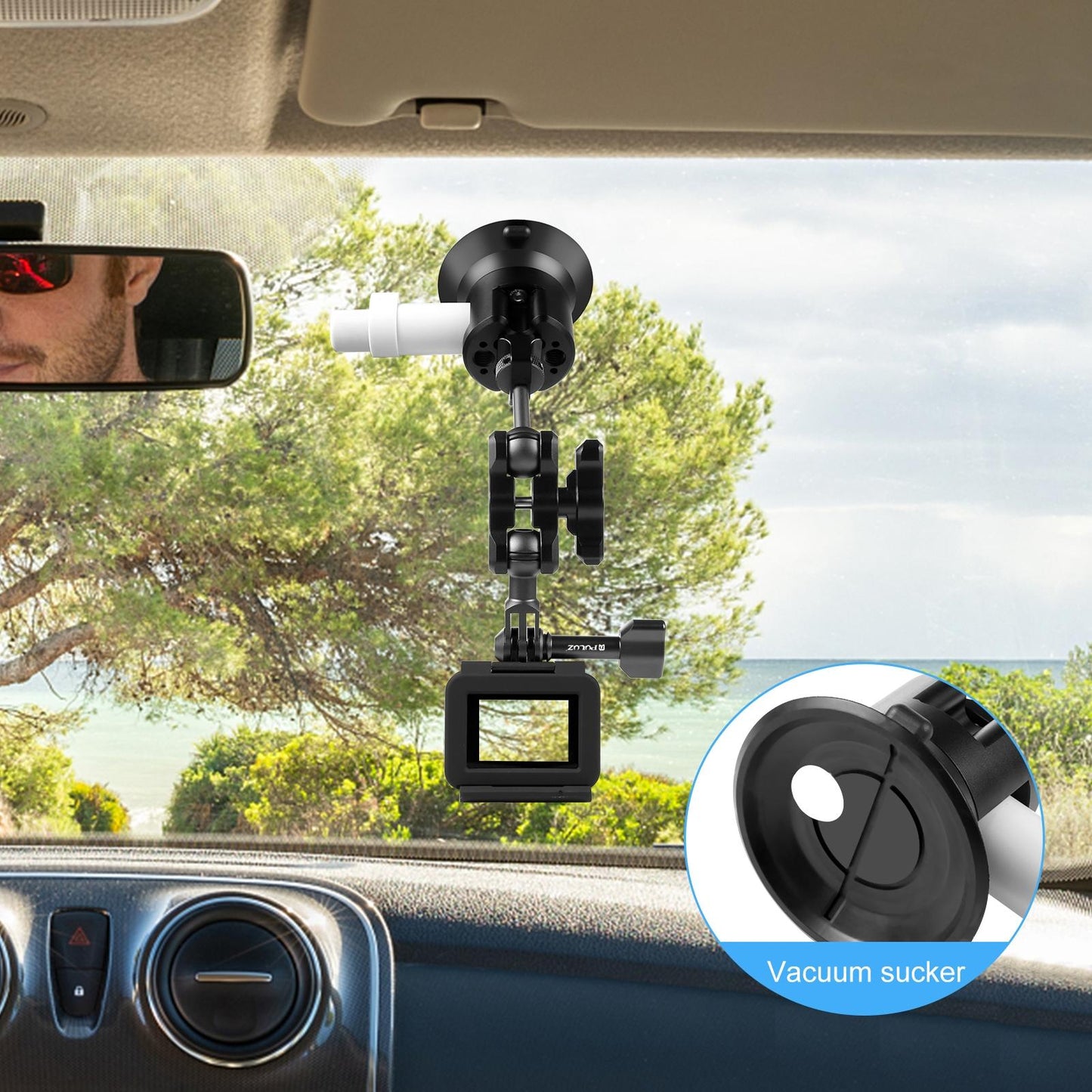 Aluminum Magic Arm With Suction Cup Mount