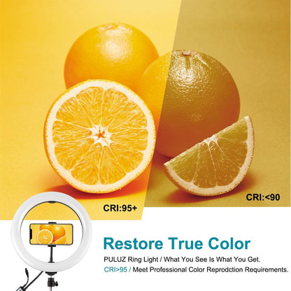 10.2 Rgbw Led Ring Light Kit With Tripod And Phone Mount