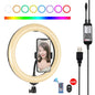 10.2 Curved Led Ring Light with Tripod & Remote for Vlogging & Photography - Black