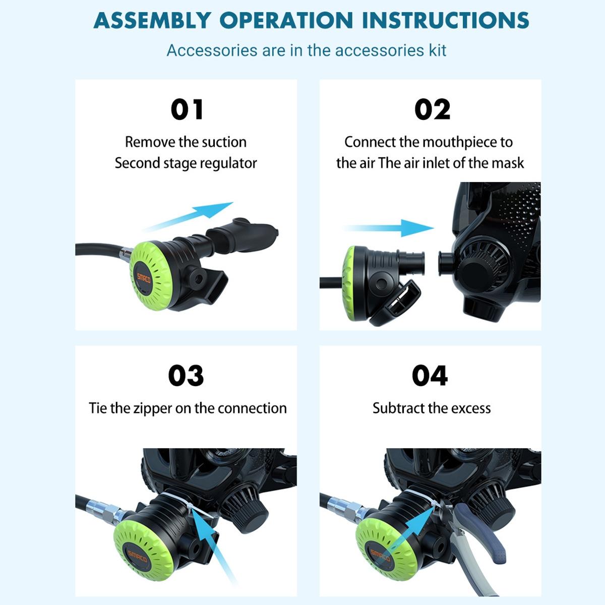 Action Camera Diving Snorkel Mask for Water Sports