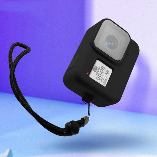 Gopro Hero8 Silicone Case with Wrist Strap - Protective Cover - Black