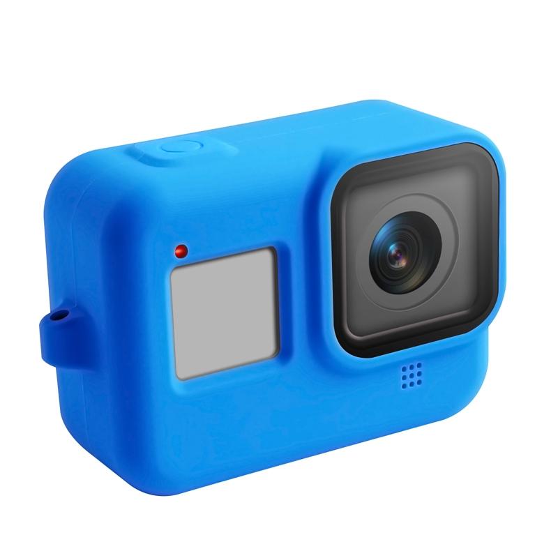 Gopro Hero8 Silicone Case with Wrist Strap - Protective Cover - Black