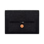Versatile Felt Laptop Inner Bag with Button Closure - Black