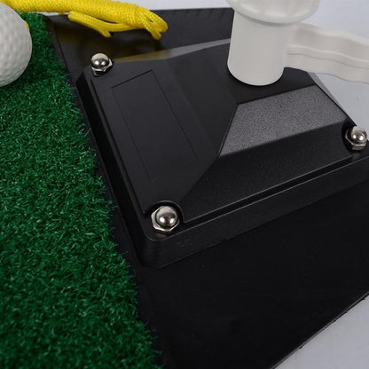 Portable Golf Putting Mat With Push Rod Trainer - 48X23Cm - Black