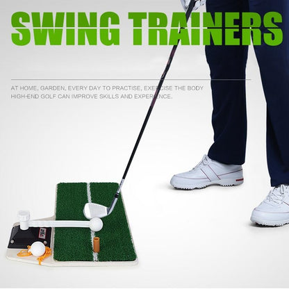 Portable Golf Putting Mat With Push Rod Trainer - 48X23Cm - Black