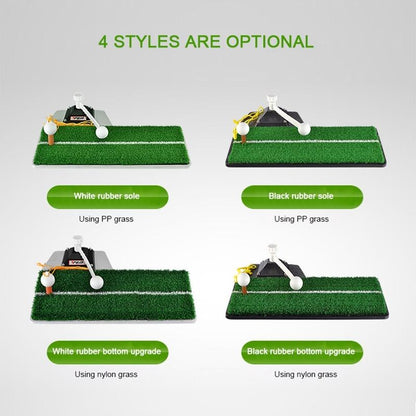 Portable Golf Putting Mat With Push Rod Trainer - 48X23Cm - Black