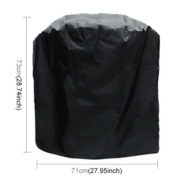Waterproof Bbq Grill Cover - 210D Oxford Cloth Anti-Uv Dust-Proof 71X73Cm Black