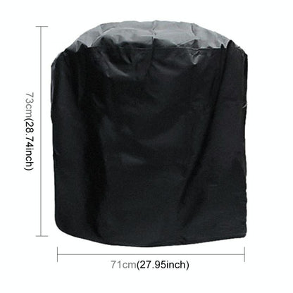 Waterproof Bbq Grill Cover - 210D Oxford Cloth Anti-Uv Dust-Proof 71X73Cm Black