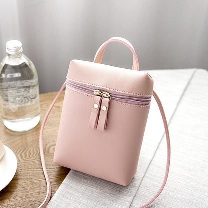 Simple Casual Shoulder Messenger Bag Small Crossbody Bucket Bag For Women - Black