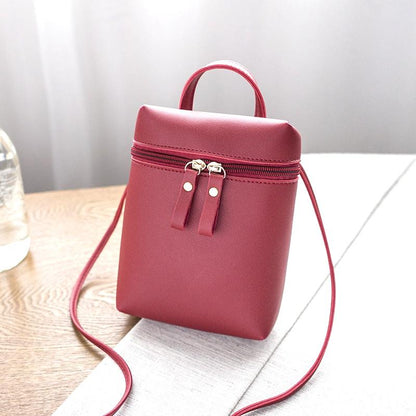 Simple Casual Shoulder Messenger Bag Small Crossbody Bucket Bag For Women - Black