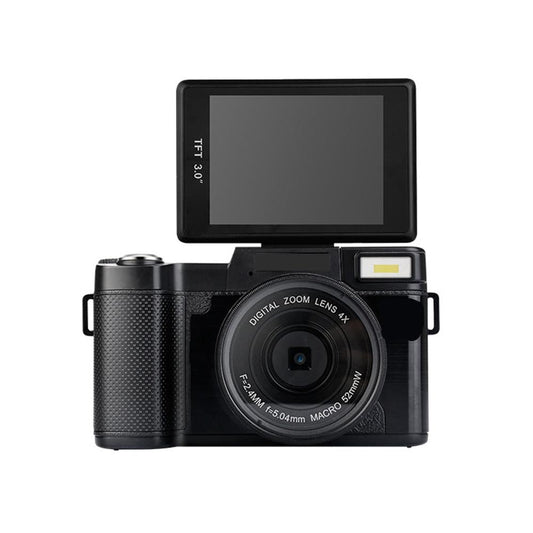 3.0 Flip Screen Vlog Camera With 4X Zoom - Black