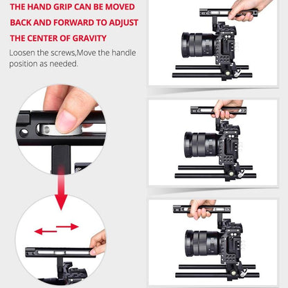 Camera Cage Stabilizer For Video - Black for Sony A7