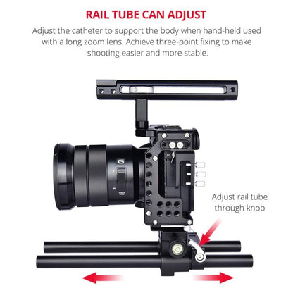 Camera Cage Stabilizer For Video - Black for Sony A7