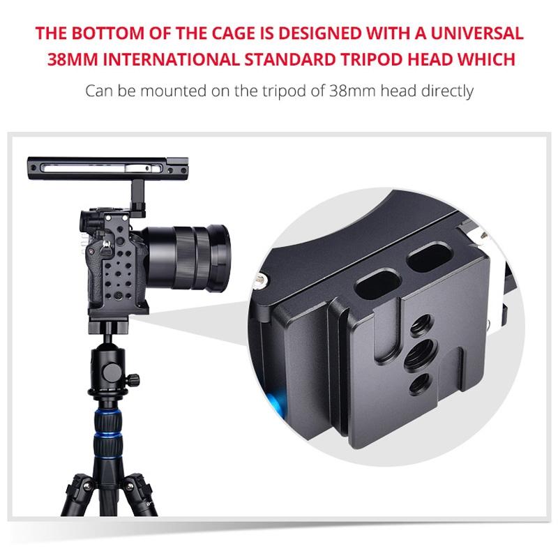 Camera Cage Stabilizer For Video - Black for Sony A7