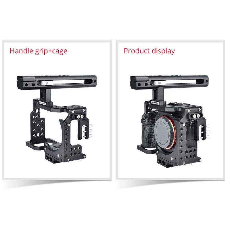 Camera Cage Stabilizer For Video - Black for Sony A7