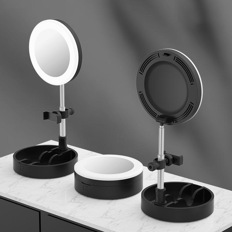 Multi-function Live Broadcast Ring Light with Phone Holder - G6 Black