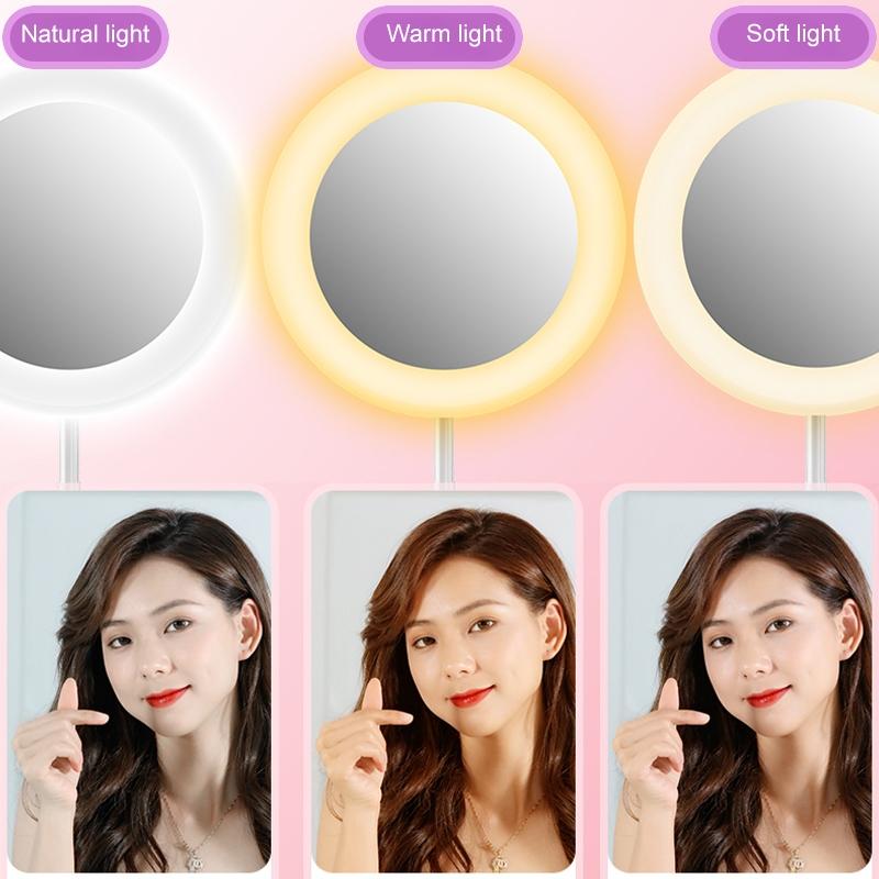 Multi-function Live Broadcast Ring Light with Phone Holder - G6 Black