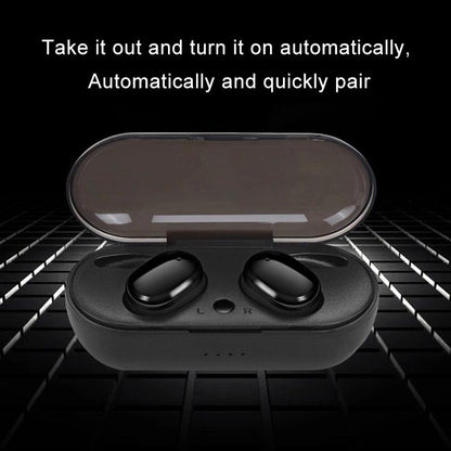 Waterproof Touch Wireless Bluetooth Earphones + Charging Box - Black