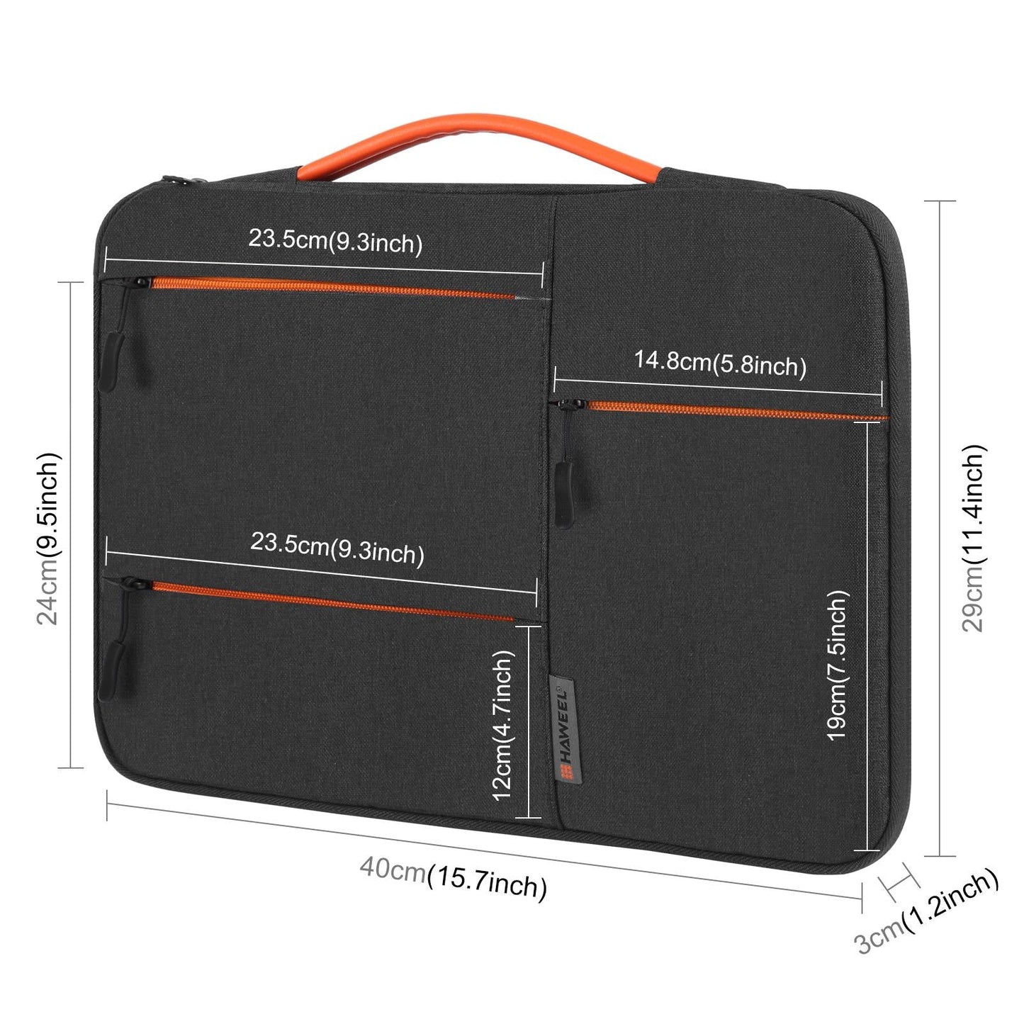 15.0 Laptop Sleeve Case For Macbook Samsung Thinkpad Sony Dell Alienware Chuwi Asus Hp - Zipper Briefcase Handbag 15.0-16.0 Laptops - Black