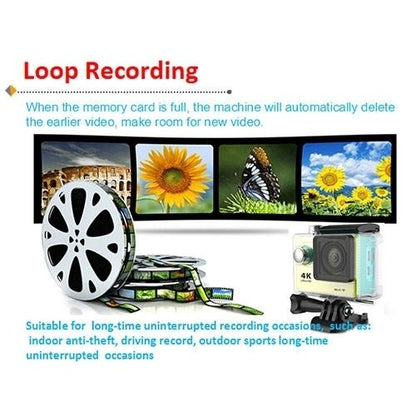 4k Ultra Hd Wifi Sports Camera with 170 Degree Wide Angle Lens and Waterproof Capability