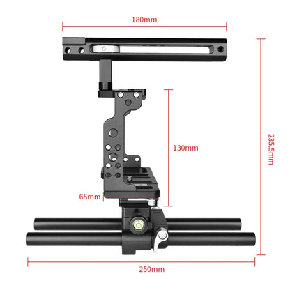 Video Camera Cage Stabilizer With Handle And Rail Rod For Nikon Z6 / Z7