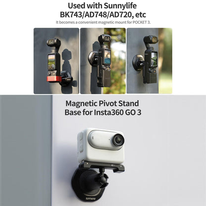 Metal Magnetic Base with 1 / 4 Adapter and Pivot Stand
