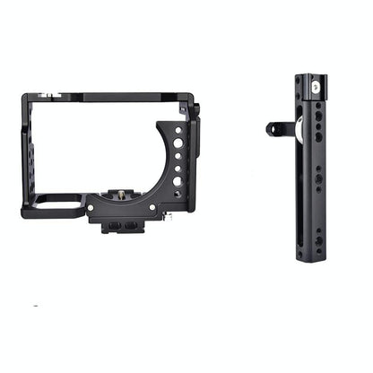 Handle Video Camera Cage Stabilizer For Sony A7K / A72 / A73 / A7S2 / A7R3 / A7R2 / A7X Black