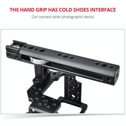Handle Video Camera Cage Stabilizer For Sony A7K / A72 / A73 / A7S2 / A7R3 / A7R2 / A7X Black