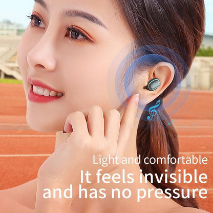 True Wireless Bluetooth Earphones with Digital Display and Charging Box - Black