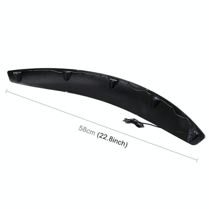 2 Pcs 58Cm Car Stickers Rubber Round Arc Strips Fender Flares Wheel Eyebrow Decal Sticker Black