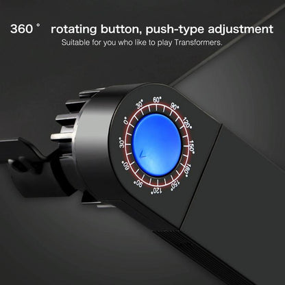 Foldable Laptop Stand with Dual Fans & Mouse Pad - 360 Degree Adjustable - Black