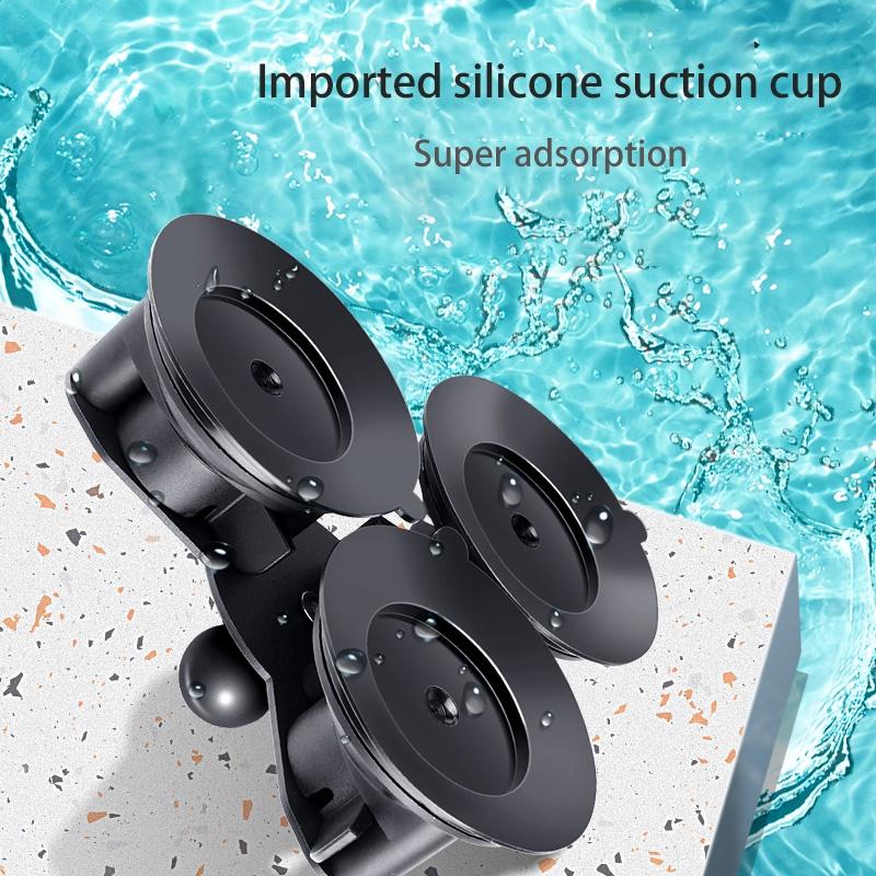Universal Dual Suction Cup Mount For Action Cameras And Smartphones