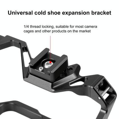 Aluminum Cold Shoe Mount For Microphone Or Flash Light - Black