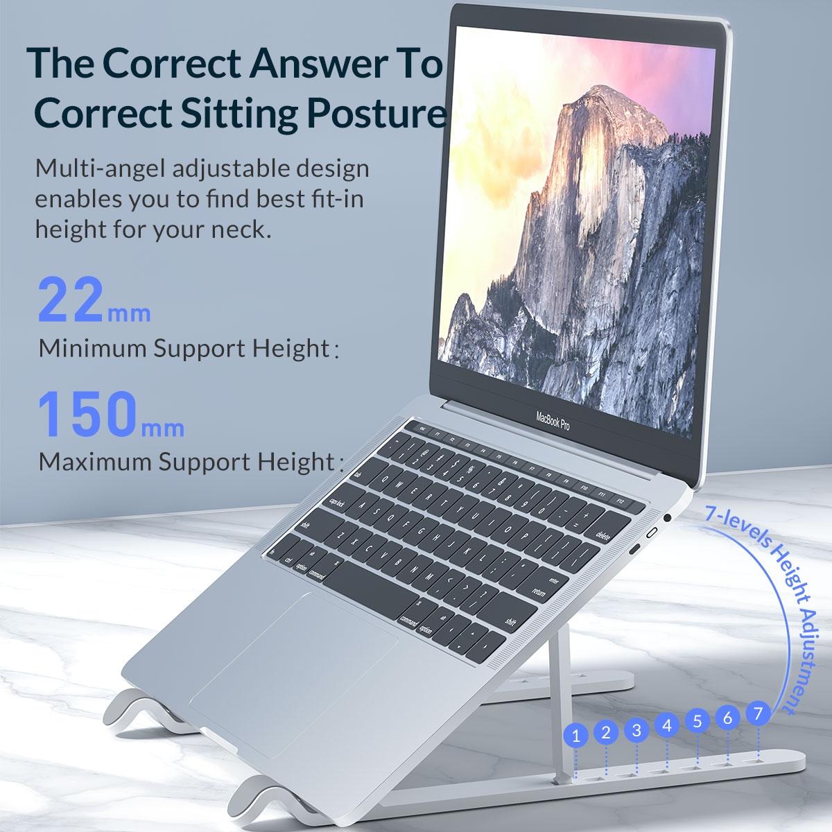 Portable Laptop Stand - Foldable - Black