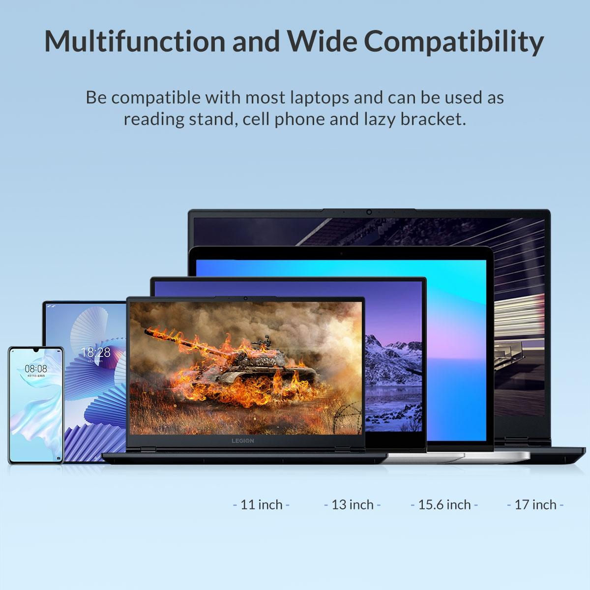 Portable Laptop Stand - Foldable - Black