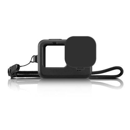 Silicone Case with Wrist Strap and Lens Cover for Gopro Hero 9-12 - Black