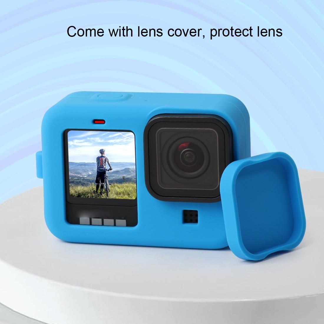 Silicone Case with Wrist Strap and Lens Cover for Gopro Hero10 / 9 - Black