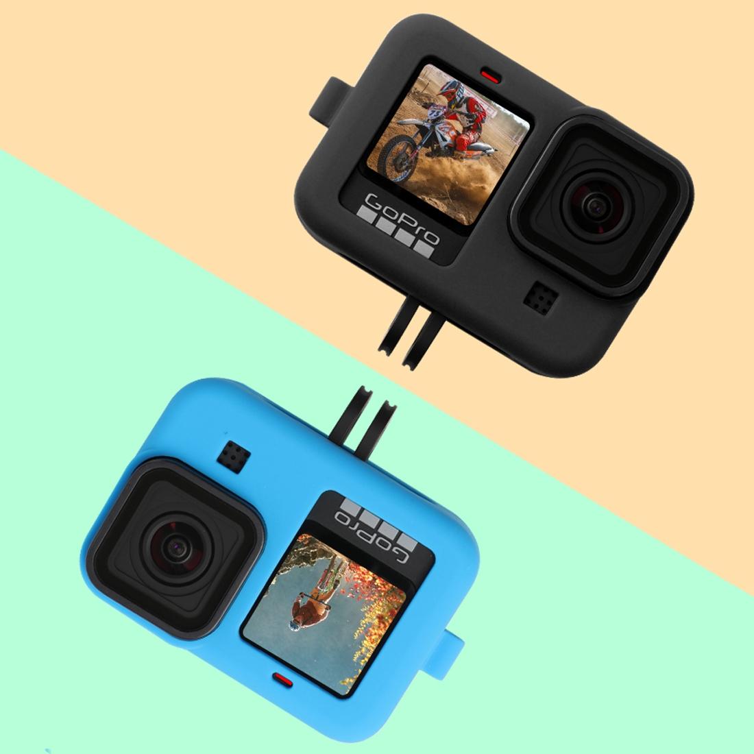 Silicone Case with Wrist Strap and Lens Cover for Gopro Hero10 / 9 - Black