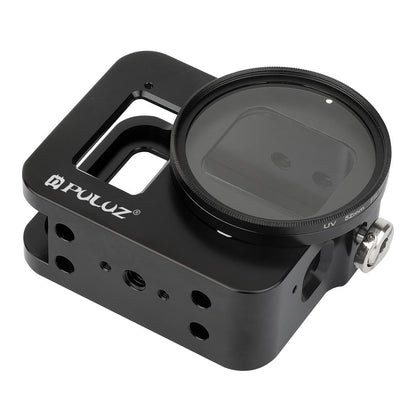 Aluminum Alloy Protective Cage with Insurance Frame and 52mm Uv Lens for Gopro Hero8