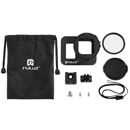 Aluminum Alloy Protective Cage with Insurance Frame and 52mm Uv Lens for Gopro Hero8