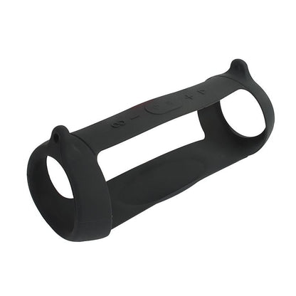 Portable Silicone Speaker Cover with Shoulder Strap & Carabiner for Jbl Charge 5 - Black