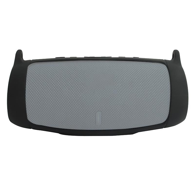 Portable Silicone Speaker Cover with Shoulder Strap & Carabiner for Jbl Charge 5 - Black