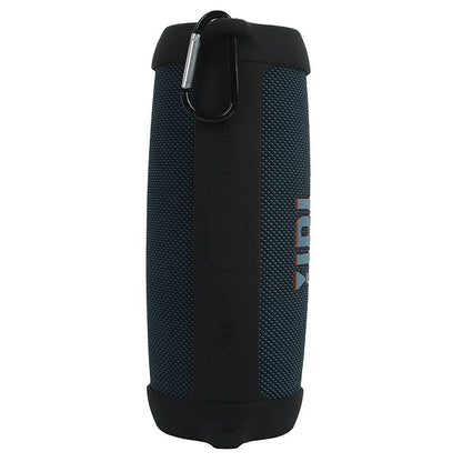 Portable Silicone Speaker Cover with Shoulder Strap & Carabiner for Jbl Charge 5 - Black