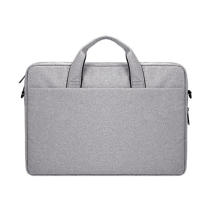 Expandable Laptop Bag - Waterproof Oxford Cloth Detachable Shoulder Strap - Black